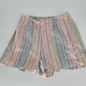 SHOW Me Your mumu pastel lightweight stripe high rise shorts size small